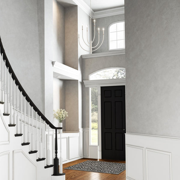 Atlas Continuance Modern 30'' Wide 6-Light Chandelier in Elegant White Coral for Stylish Room Ambiance CL12524-WH