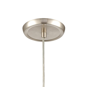 Atlas Planetario 5-Inch Mini Pendant Light - Swirling Brown Glass Shade & Satin Nickel Finish for Modern Decor CL12526-BN