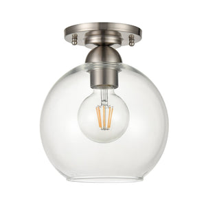 Atlas Astoria 7.75'' Wide 1-Light Semi Flush Mount - Modern Midcentury Style for Any Room's Ambiance Brushed Nickel CL12527-NK