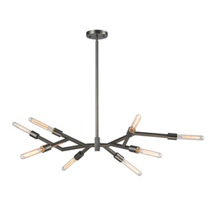 Atlas Freeform 6-Light Chandelier - Modern Sculptural Design for Contemporary Indoor Spaces and Illumination Graphite CL12532-BK