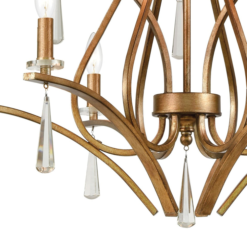 Atlas Katania 30'' Wide 9-Light Chandelier - Antique Gold Elegance for Dining Rooms & Entryways CL12533-GD