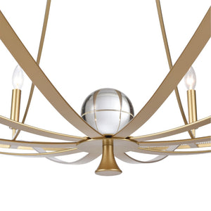 Atlas Noura 60" Wide 15-Light Chandelier - Elegant Champagne Gold Design with Stunning Glass Accents CL12534-GD