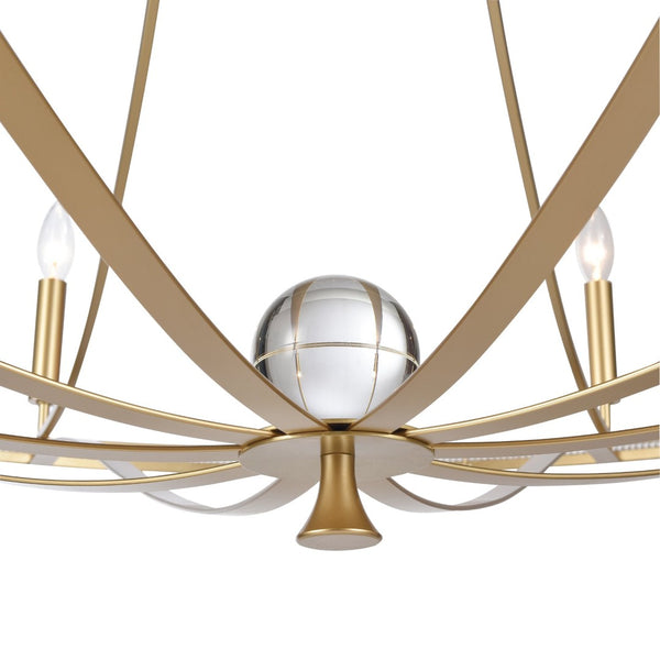 Atlas Noura 60" Wide 15-Light Chandelier - Elegant Champagne Gold Design with Stunning Glass Accents CL12534-GD