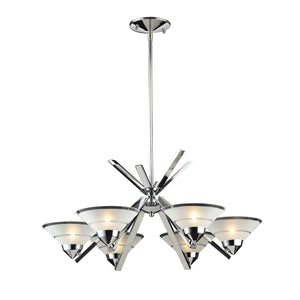 Atlas Refraction 26'' Wide 6-Light Chandelier - Stunning Polished Chrome & Glass Design for Modern Spaces CL12535-CH