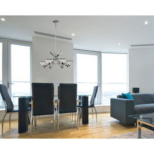 Atlas Refraction 26'' Wide 6-Light Chandelier - Stunning Polished Chrome & Glass Design for Modern Spaces CL12535-CH