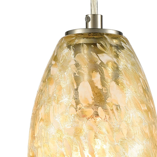 Atlas Golden Pasture 5" Wide 1-Light Mini Pendant - Elegant Gold Shade & Satin Nickel for Modern Spaces CL12539-GD