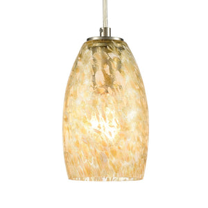 Atlas Golden Pasture 5" Wide 1-Light Mini Pendant - Elegant Gold Shade & Satin Nickel for Modern Spaces CL12539-GD