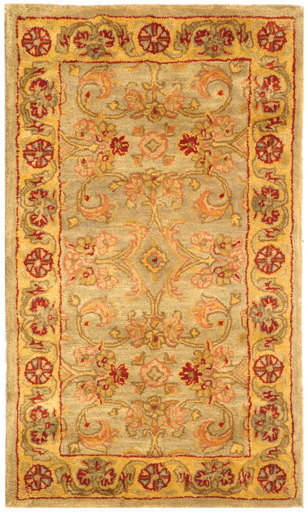 Safavieh Cl324 Hand Tufted  Rug Light Green / Gold CL324A-4R