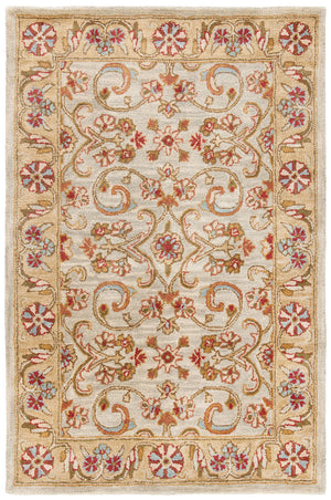 Safavieh Cl324 Hand Tufted  Rug Light Green / Gold CL324A-4R