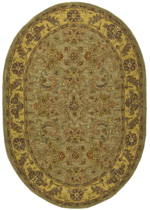 Safavieh Cl324 Hand Tufted  Rug Light Green / Gold CL324A-4R