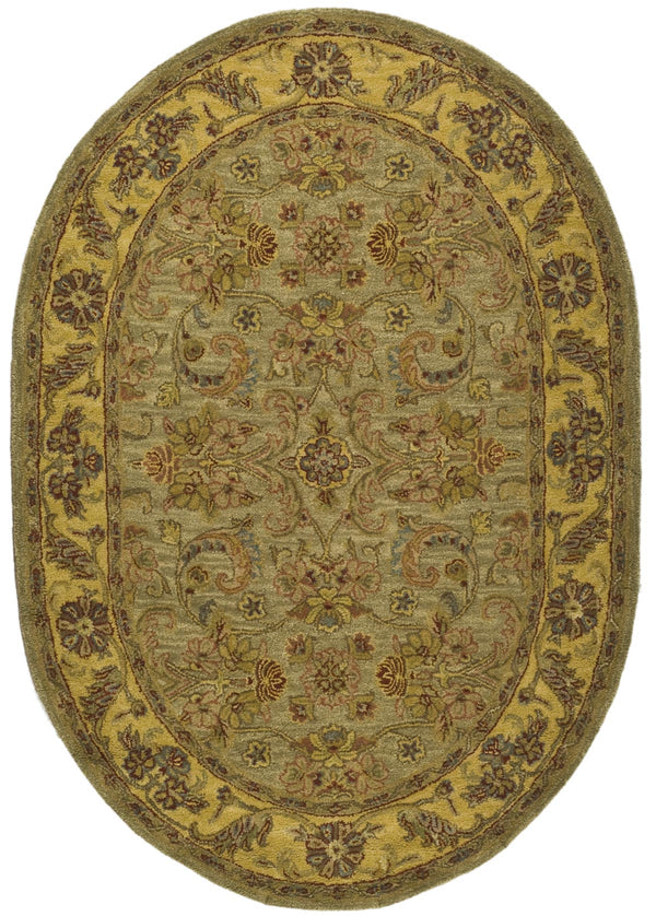 Safavieh Cl324 Hand Tufted  Rug Light Green / Gold CL324A-4R