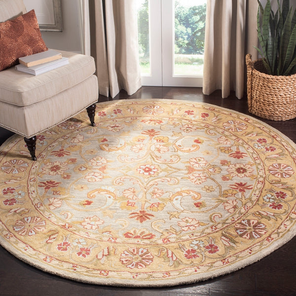 Safavieh Cl324 Hand Tufted  Rug Grey / Light Gold CL324B-4R