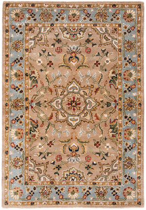 Safavieh Cl387 Hand Tufted  Rug Beige / Light Blue CL387A-4R