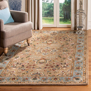 Safavieh Cl387 Hand Tufted  Rug Beige / Light Blue CL387A-4R
