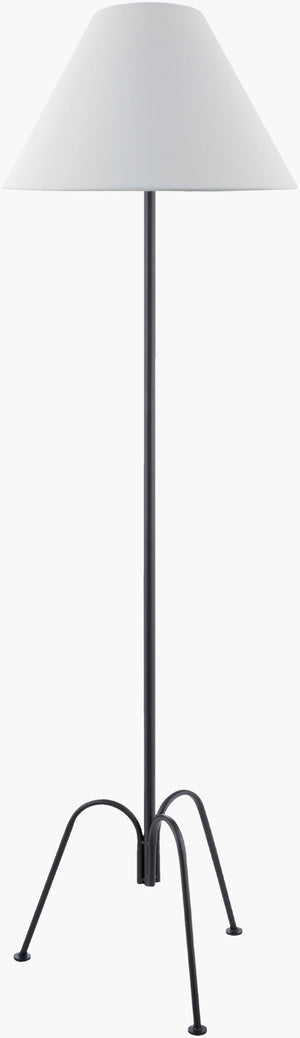 Surya Calvinia Iron Floor Lamp with Linen Shade for Living Room Ambient Lighting CLA-001