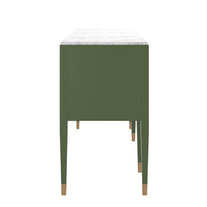 A.R.T. Furniture Eave Sideboard with Luxurious Stone Top for Contemporary Living Spaces and Elegant Storage Solutions Green 436251-1865