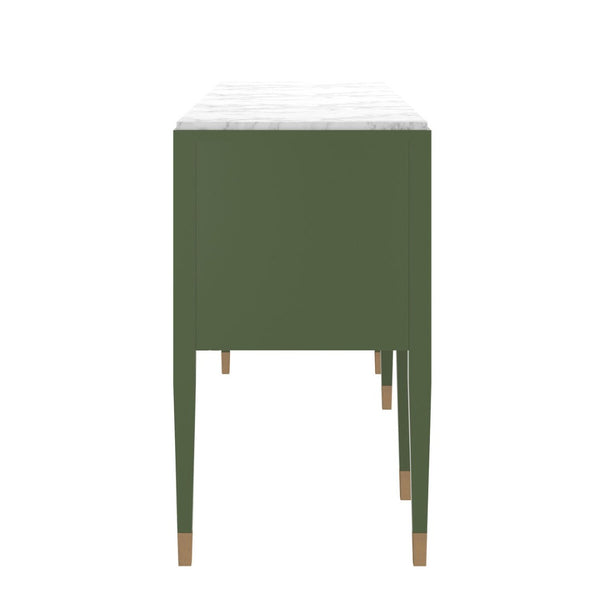 A.R.T. Furniture Eave Sideboard with Luxurious Stone Top for Contemporary Living Spaces and Elegant Storage Solutions Green 436251-1865
