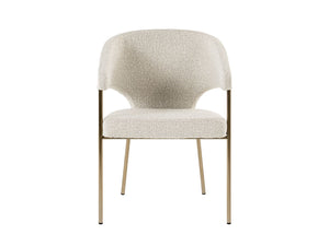 VIG Furniture Modrest Claudine - Modern Light Grey Fabric & Antique Brass Dining Chair VGGAGA-6214CH-1-LTGRY-4