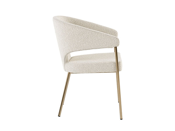 VIG Furniture Modrest Claudine - Modern Light Grey Fabric & Antique Brass Dining Chair VGGAGA-6214CH-1-LTGRY-4