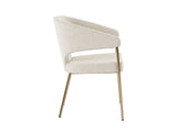 VIG Furniture Modrest Claudine - Modern Light Grey Fabric & Antique Brass Dining Chair VGGAGA-6214CH-1-LTGRY-4