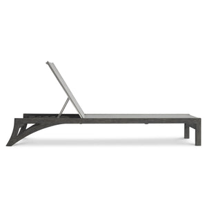 Bernhardt Bernhardt Hugo Outdoor Chaise With Smoked Truffle Teak Frame, Adjustable Breathable Sling Seat For Patio Lounge Comfort O1039O