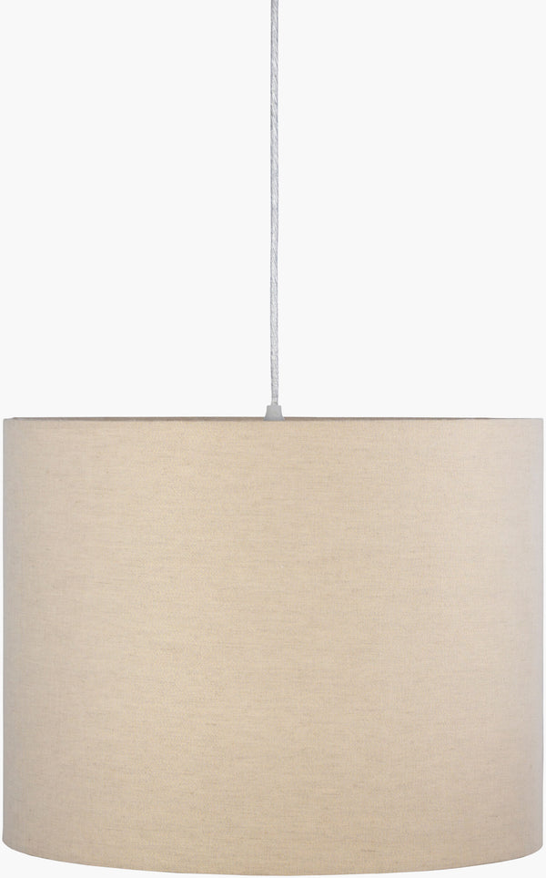 Surya Chalcot 14" Pendant Light - Chic Cotton Shade, Metal Frame - Perfect For Home & Office Decor! Fixture, Gray Cotton,Iron Clc-001