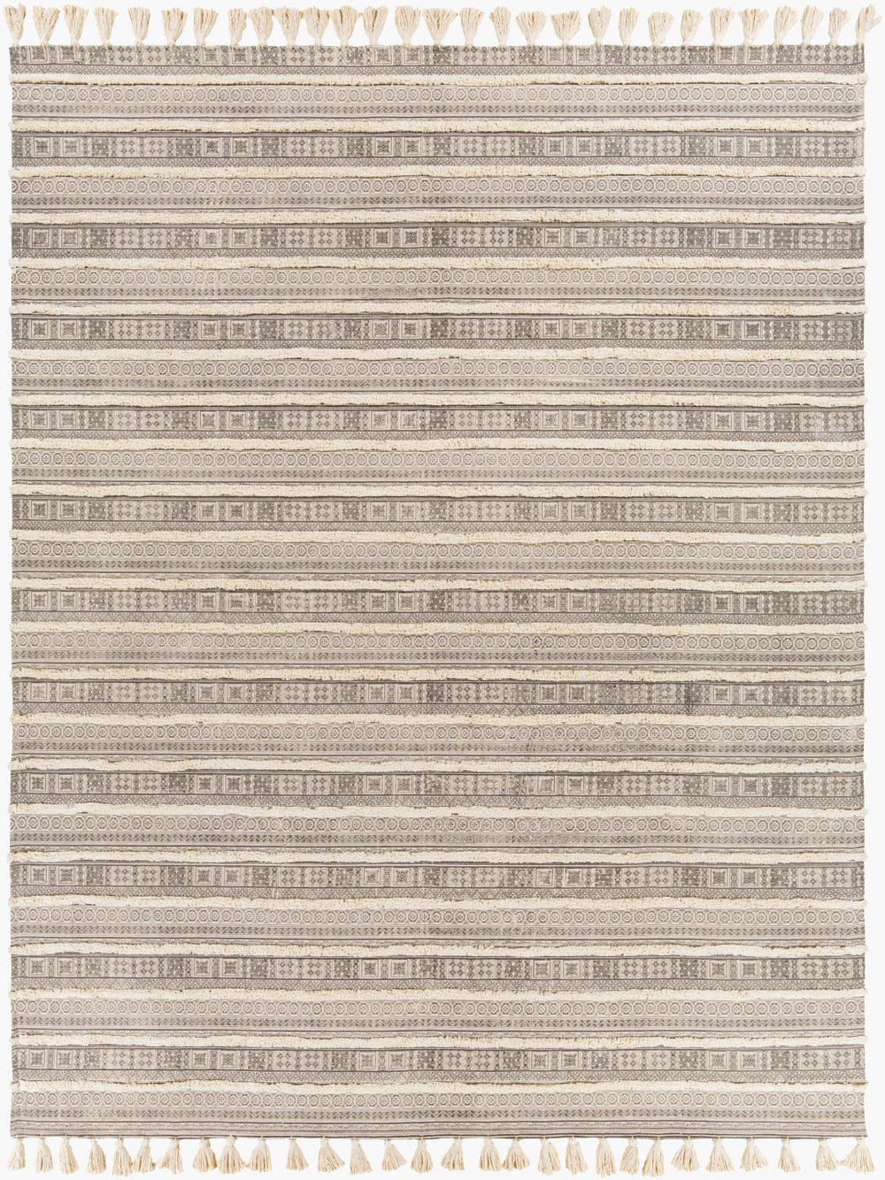 Surya Calisa Handmade 2'6" X 4' Cotton Rug - Elegant Global Design For Eclectic Home Decor & Charm Charcoal Cotton Clc2300-264