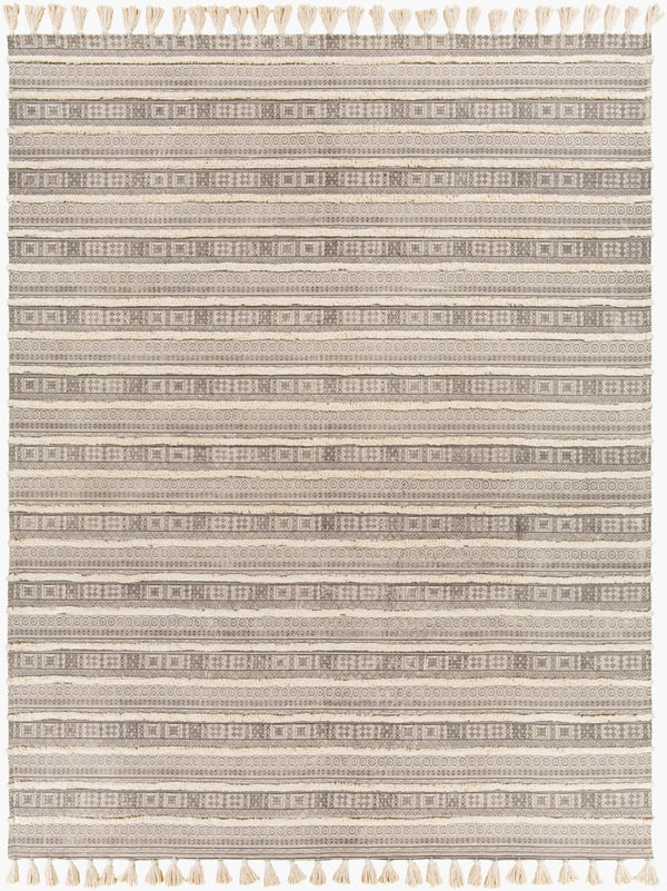 Surya Calisa Handmade 2'6" X 4' Cotton Rug - Elegant Global Design For Eclectic Home Decor & Charm Charcoal Cotton Clc2300-264