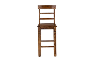 Porter Designs Taos Solid Sheesham Wood Bar Stool Set – Handcrafted Elegance For Your Space Brown Wood 07-196-24-1114h