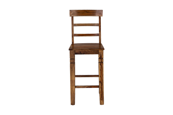 Porter Designs Taos Solid Sheesham Wood Bar Stool Set – Handcrafted Elegance For Your Space Brown Wood 07-196-24-1114h