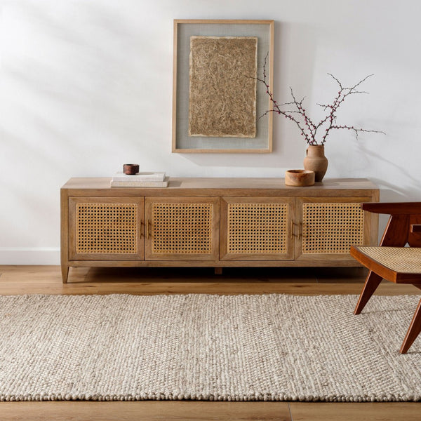 Livabliss Cloud Handwoven Wool Accent Rug Classic Pattern for Entryway Bathroom Bedside Decor Light Brown, Be 9' x 12' CLD2300-912