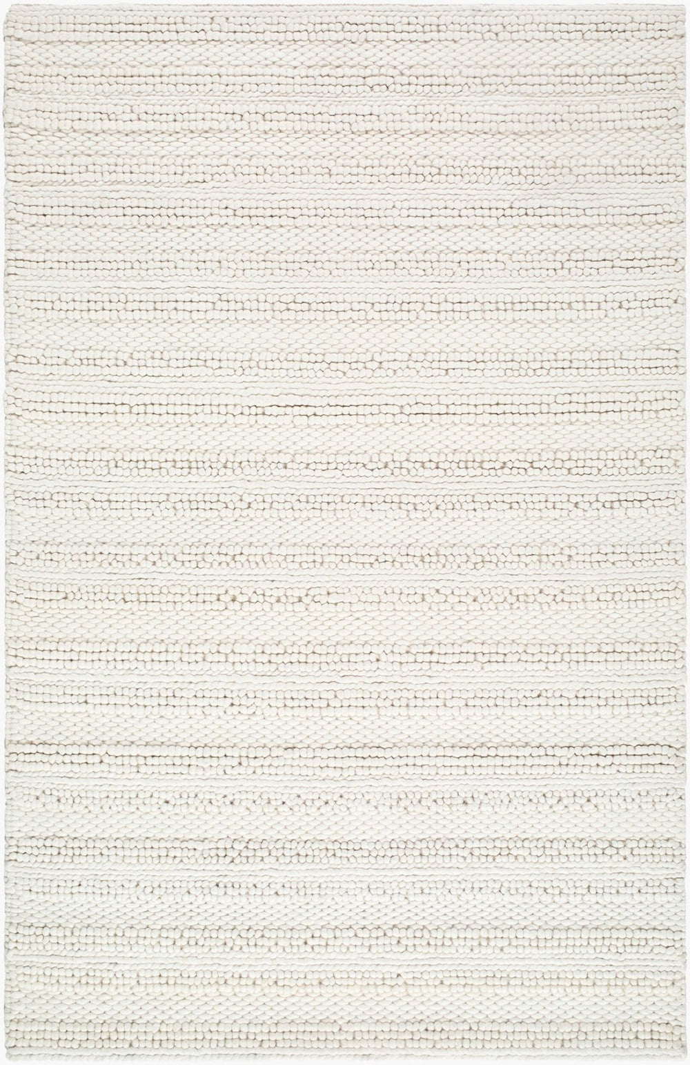 Livabliss Cloud Handwoven Pure Wool Bohemian Accent Rug Low Pile Global Pattern for Entryways Ivory, Light Gr 9' x 12' CLD2303-912