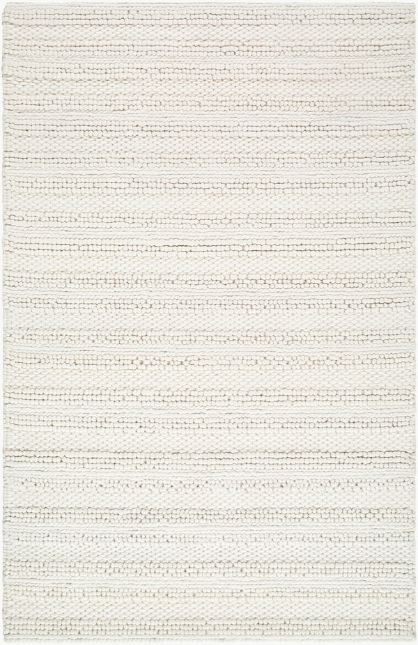 Livabliss Cloud Handwoven Pure Wool Bohemian Accent Rug Low Pile Global Pattern for Entryways Ivory, Light Gr 9' x 12' CLD2303-912