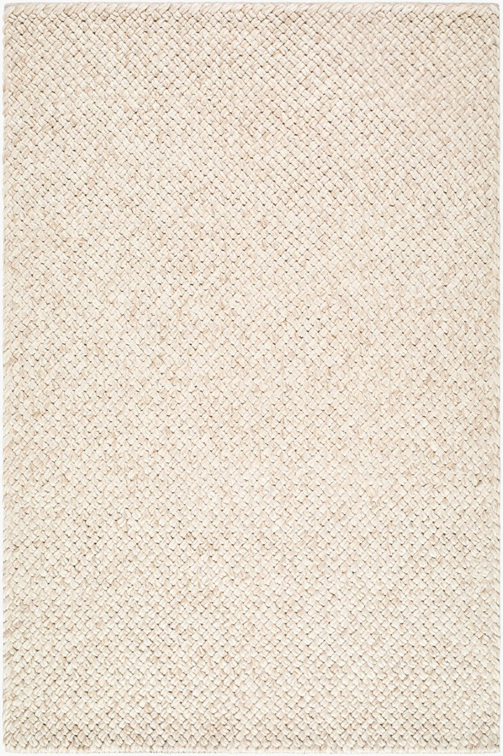 Livabliss Cloud Handwoven Wool Accent Rug Bohemian Artisan Texture for Entryway or Bedroom Ivory, Cream 9' x 12' CLD2305-912