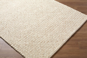 Livabliss Cloud Handwoven Wool Accent Rug Bohemian Artisan Texture for Entryway or Bedroom Ivory, Cream 9' x 12' CLD2305-912