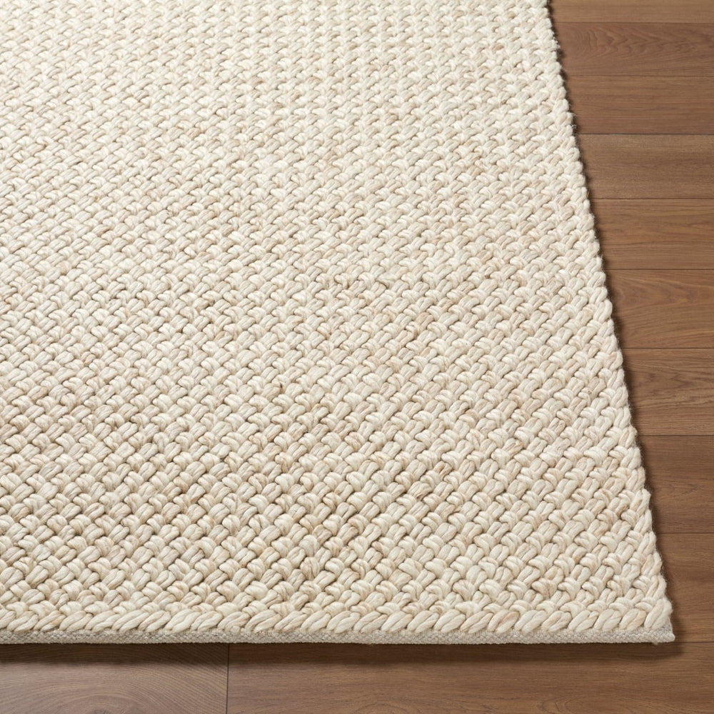 Livabliss Cloud Handwoven Wool Accent Rug Bohemian Artisan Texture for Entryway or Bedroom Ivory, Cream 9' x 12' CLD2305-912