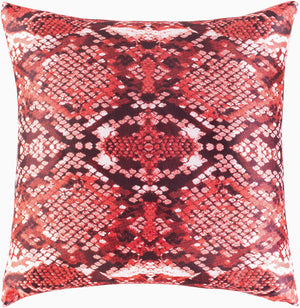 Surya Chloe 18"L X 18"W Luxurious Accent Pillow - Elegant Design, Cozy Comfort, Easy Care For Your Home Red Polyester,Polyester Cle002-2020