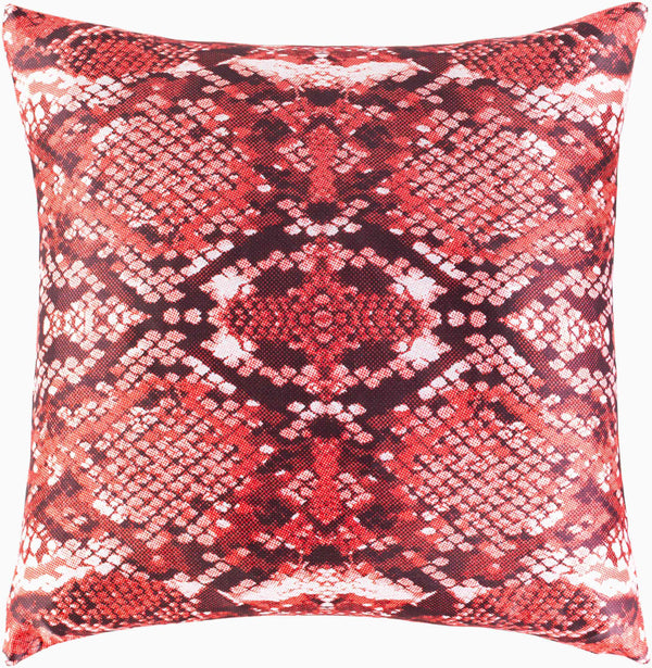 Surya Chloe 18"L X 18"W Luxurious Accent Pillow - Elegant Design, Cozy Comfort, Easy Care For Your Home Red Polyester,Polyester Cle002-2020