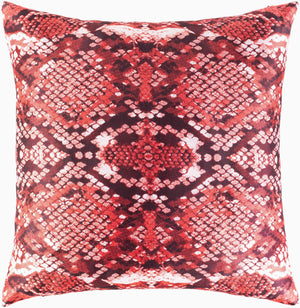 Surya Chloe 18"L X 18"W Luxurious Accent Pillow - Elegant Design, Cozy Comfort, Easy Care For Your Home Red Polyester,Polyester Cle002-2020
