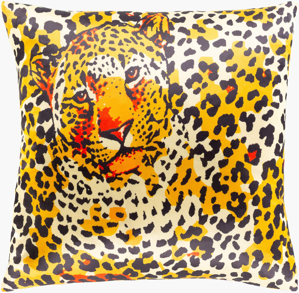 Surya Chloe 18"L X 18"W Luxurious Accent Pillow - Elegant Design, Cozy Comfort, Easy Care For Your Home Yellow Polyester,Polyester Cle003-1818p