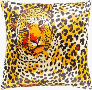 Surya Chloe 18"L X 18"W Luxurious Accent Pillow - Elegant Design, Cozy Comfort, Easy Care For Your Home Yellow Polyester,Polyester Cle003-1818p