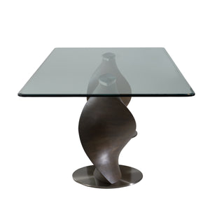 Vig Furniture Modrest Cleveland - Modern Glass Dining Table With Grey Ash Double Pedestal Base For Elegance Grey  Vgcs-dt-16152-gry