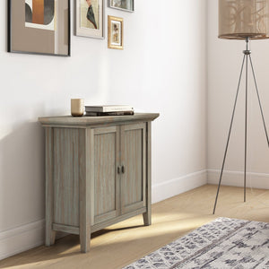 English Elm Redmond Handcrafted Low Storage Cabinet In Distressed Grey - Timeless Charm For Any Room B136P159526-GIGA
