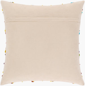 Surya Callie 22" X 22" Luxurious Cotton Accent Pillow - Stunning Detail For Comfort & Style In Any Room Red Cotton,Cotton Cli001-2222