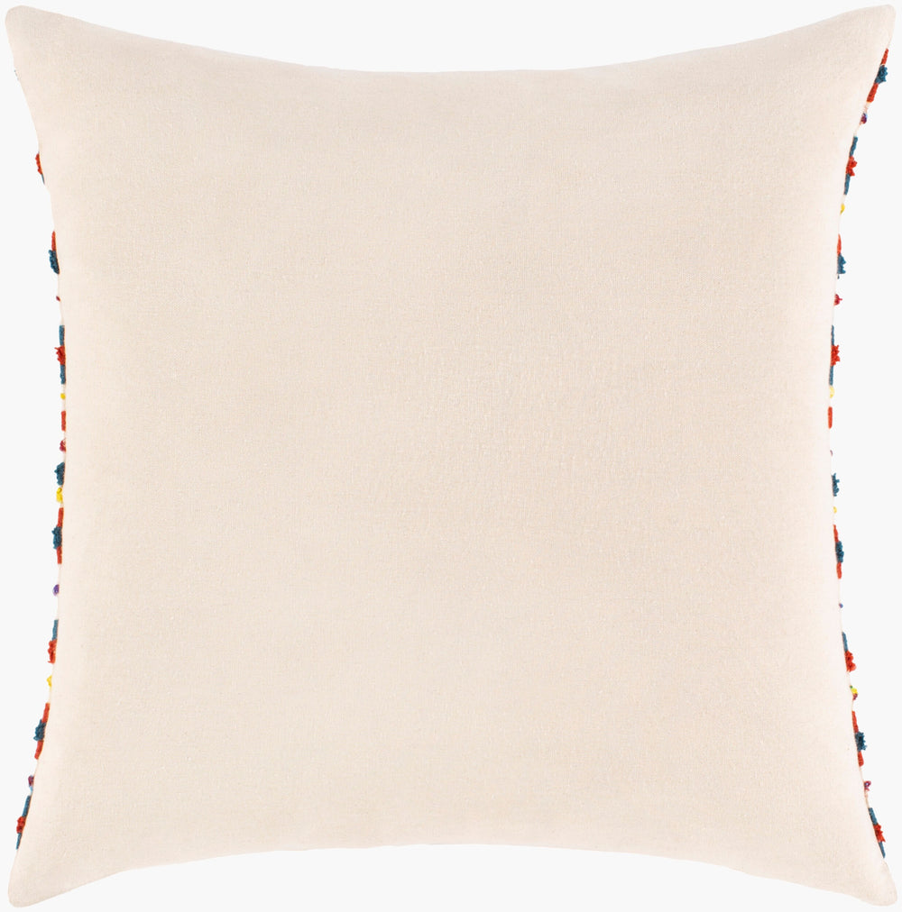 Surya Callie 22" X 22" Luxurious Cotton Accent Pillow - Stunning Detail For Comfort & Style In Any Room Red Cotton,Cotton Cli003-2222d