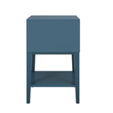 Homelegance By Top-Line Labron 1-Drawer Side Table Blue Wood