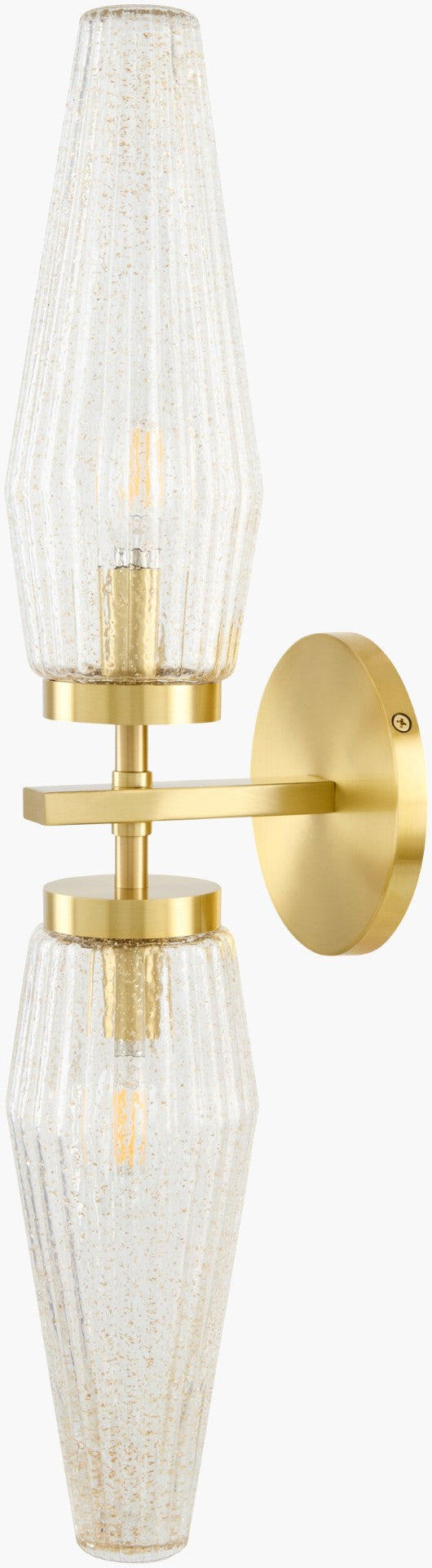 Surya Caelis Arts and Crafts Metal Glass Wall Sconce Warm Ambient Light for Classic Interiors CLIS-004