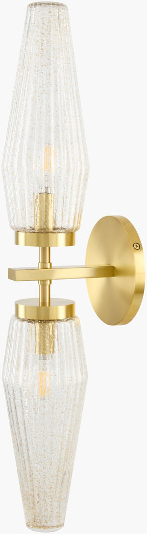 Surya Caelis Arts and Crafts Metal Glass Wall Sconce Warm Ambient Light for Classic Interiors CLIS-004