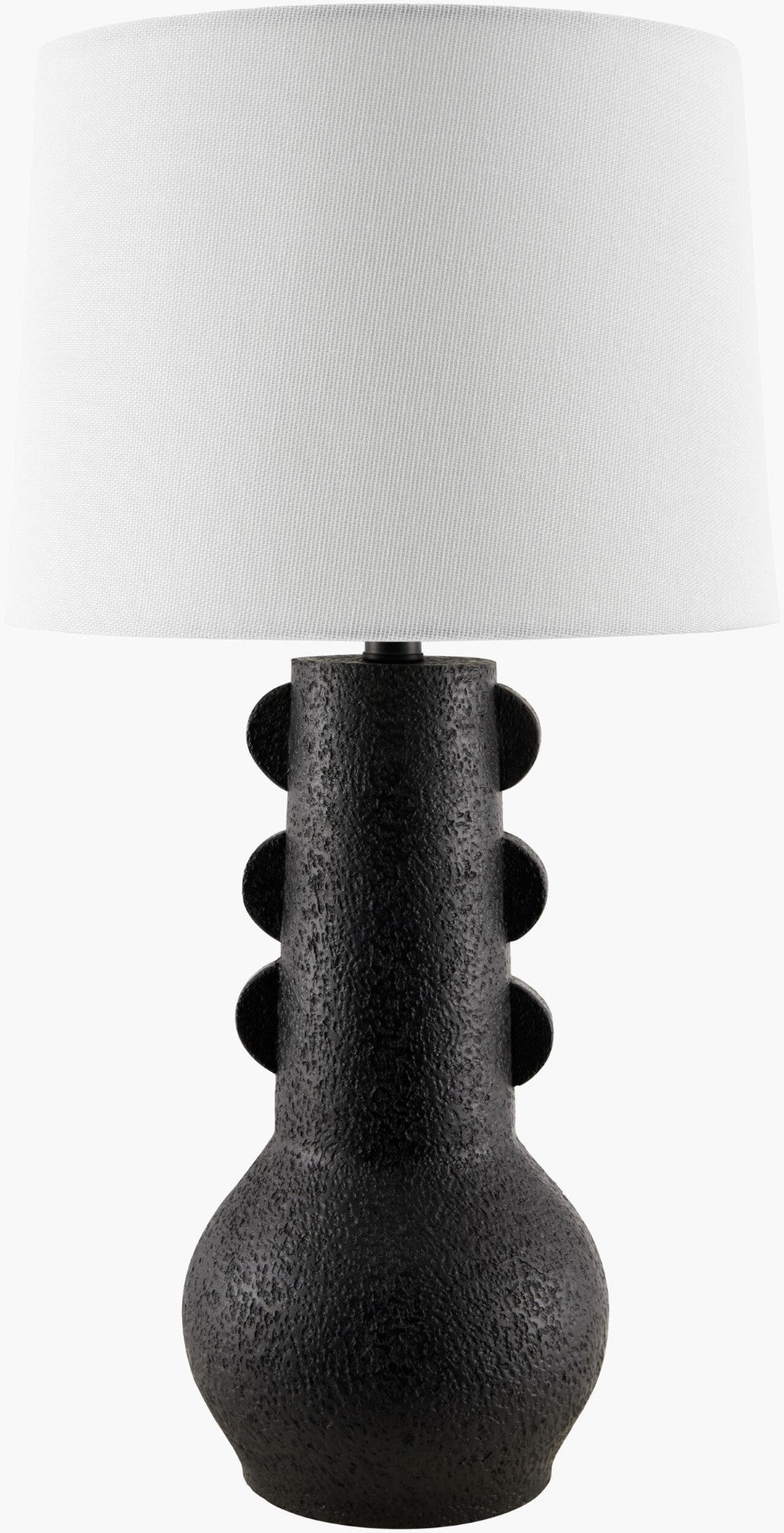 Livabliss Callander Rustic Resin Table Lamp with Linen Shade for Farmhouse or Loft Decor CLL-002