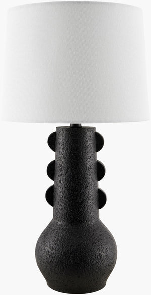 Livabliss Callander Rustic Resin Table Lamp with Linen Shade for Farmhouse or Loft Decor CLL-002